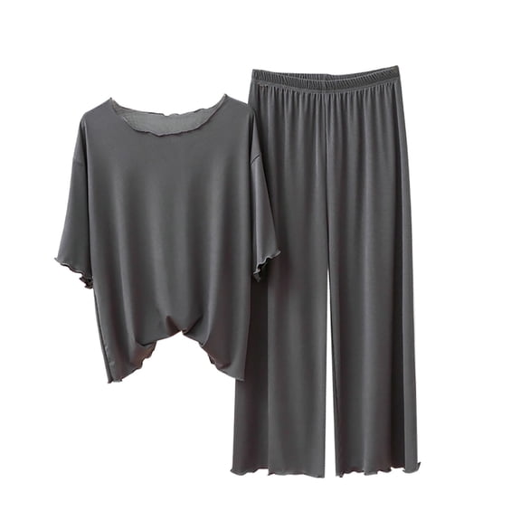 MEICHEN Lounge Set for Women Women's 3/4 Sleeve Pajamas Sets Pants Summer Essentials Fashion Sleepwear