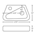 thumbnail image 4 of Imaginations Américaines 17.5-po. W Vessel Set Blanc, 4 of 5