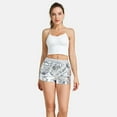 thumbnail image 4 of FJUCHAI Women's Metallic Shorts Elastic Waist Shiny Pants Reflective Shorts Women's Beach Pants, 4 of 9