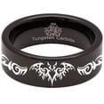 thumbnail image 5 of Tribal Bat Tungsten Carbide Ring, 5 of 9