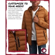 CANADA WEATHER GEAR Boys Puffer Jacket - Lightweight Nylon Packable Winter Coat for Boys (10-20)