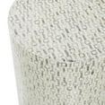 thumbnail image 5 of DecMode 18" x 22" White Mother of Pearl Shell Geometric Accent Table with Gold Base, 1-Piece, 5 of 12