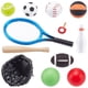 thumbnail image 1 of Juego de 24 piezas de deportes en miniatura para casa de muñecas, minibéisbol, tenis, fútbol, baloncesto, rugby, bolos, 1 of 6