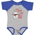 thumbnail image 3 of Inktastic Christmas Let it Snow Cute Snow Man with Snowflakes Boys or Girls Baby Bodysuit, 3 of 5