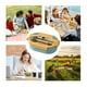 thumbnail image 5 of Utensilios de cocina, lonchera de gran capacidad con compartimentos de doble capa, moderna lonchera ovalada, portátil, calentable, con compartimentos, sin olor, fácil de limpiar, de plástico, cajas be, 5 of 6