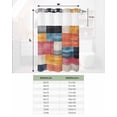 thumbnail image 6 of No Hook Shower Curtains with Snap in Liner, Colorful Abstract Geo Waterproof Fabric Shower Curtain, Vintage Color Block Double Layers & See-Through Top Window Bathroom Curtains 72''x84'', 6 of 6