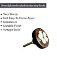 thumbnail image 6 of Perilla Home Set of 6 Hibiscus flower MOP Wooden Knobs Decorative Antique Knobs for Home Kitchen Cabinet Cupboard Glass Door Dresser Wardrobe and Drawer Pull, 6 of 8