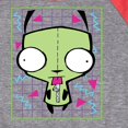 thumbnail image 3 of Invader ZIM - GIR Sticking His Tongue Out - Retro Style - Toddler And Youth Raglan Graphic T-Shirt, 3 of 6