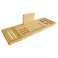 thumbnail image 1 of GROWTH TANK Plateau de Baignoire Extensible en Bambou Support de Téléphone pour Baignoire Longueur Ajustable, 1 of 9