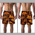 thumbnail image 3 of luoweisi Men's Beach Shorts Quick Dry Swim Trunks with Mesh Lining halloween broom L, 3 of 5