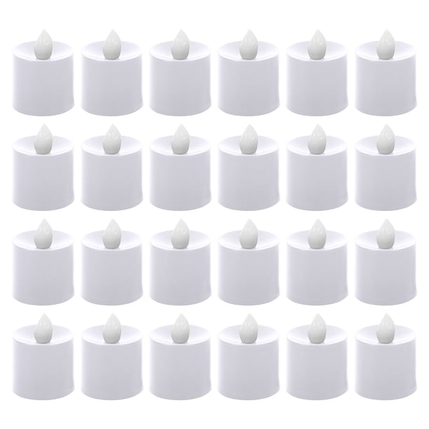 Halloween 24Pack Orange Tea Light Candles Battery Powered LED Tea Lights With Warm White Pumpkins For Halloween