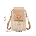 thumbnail image 2 of Woven Crossbody Phone Bag for Women with Adjustable Strap, Cute Cat Design, Mini Purse, Summer Travel, Casual & Beach Ready, 2 of 5