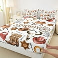 thumbnail image 3 of Castle Fairy Cowboys Boots Hat Bed Sheets for Kids Teens,Vintage Aesthetic King Sheets, 3 of 7