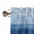 thumbnail image 5 of Navy Blue Kitchen Valances for Windows 60x18 Inch Kitchen Curtains Valances Rod Pocket Ombre Modern Oil Painting Aesthetics Abstract Art Bathroom Window Valances for Window Treatment Decor, 5 of 6