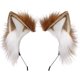 thumbnail image 3 of Diadema hecha a mano con orejas de gato y lobo de zorro para mujeres y hombres, disfraz de fiesta de disfraces lindos accesorios de cabeza para Halloween, 3 of 5
