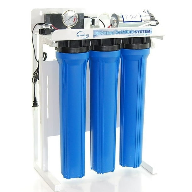 iSpring RCB3P 300 GPD Commercial Grade Reverse Osmosis Water Filter System w/ Booster Pump and
