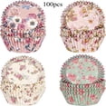 thumbnail image 5 of 100 Uds. Vasos de papel for cupcakes, surtido de vasos for hornear muffins for celebraciones, 1,97*1,18 pulgadas, perfectos for cumpleaños, bodas y días festivos, 5 of 5