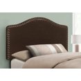 thumbnail image 5 of Monarch Specialties Modern Woodern Panel Upholstered Headboard, Twin, Brown, 5 of 5