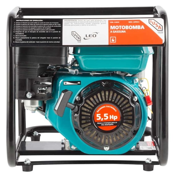 Motobomba A Gasolina Iusa Uso Agrícola Alto Flujo 6.5 HP
