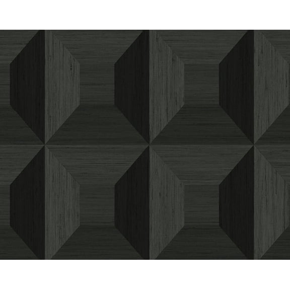 NextWall  Quadrant Geo Peel and Stick Wallpaper 27 in. W x 18 ft. L - Blacksmith
