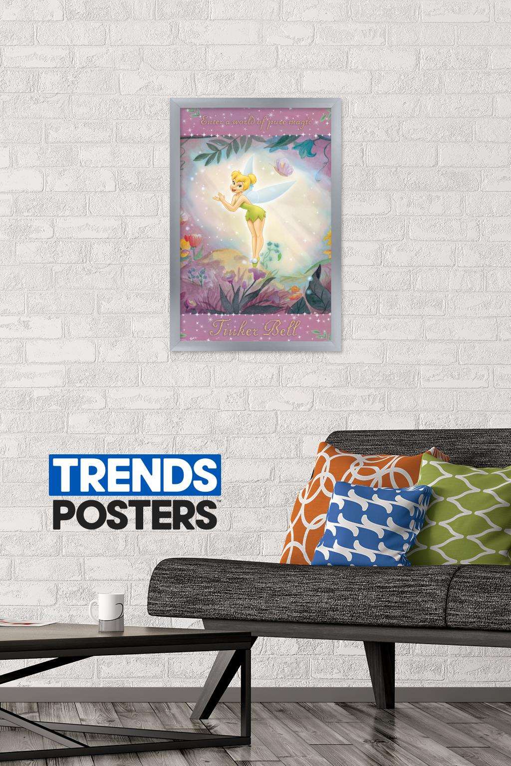 Disney Tinker Bell - Pure Magic Wall Poster, 14.725" x 22.375", Framed