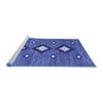 thumbnail image 2 of Ahgly Company Machine Washable Indoor Rectangle Abstract Blue Contemporary Area Rugs, 7' x 9', 2 of 4