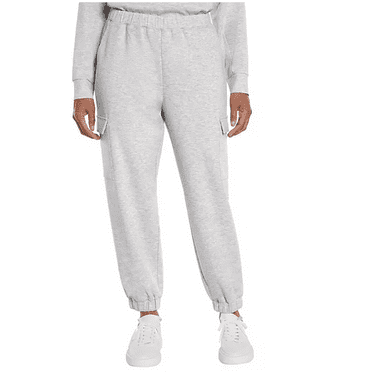 Express Womens Cargo Jogger Sweats Large Grey