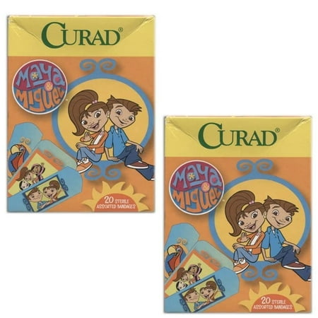 Pack of (2) Curad Maya And Miguel, 20 Sterile Assorted Bandages