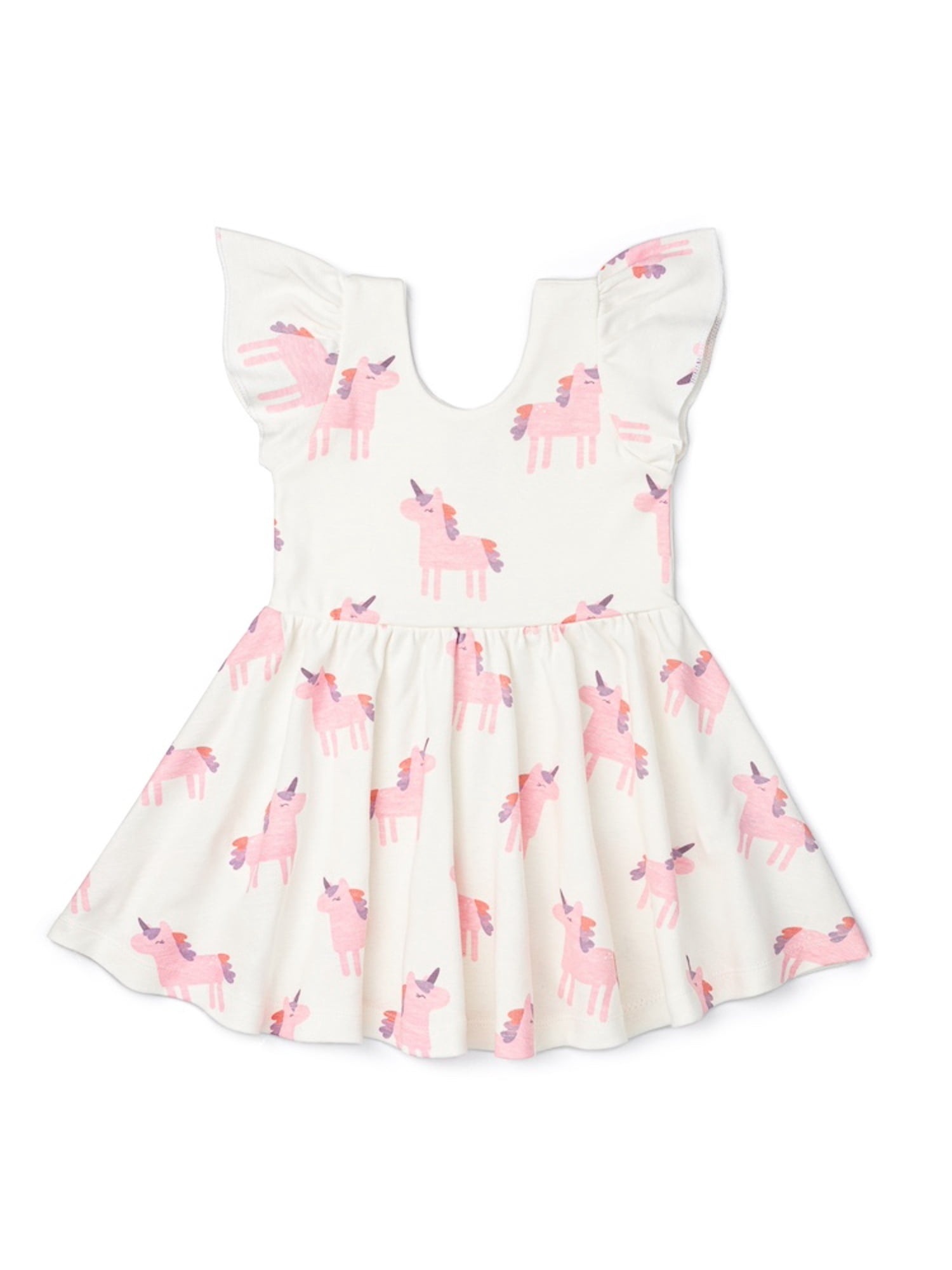 M+A by Monica + Andy Organic Cotton Short Sleeve Let's Dance Dress and Legging Set for Toddlers, Sizes 12-18M-5T