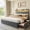 Grey, variant on Full Size Bed Frame with 2 Storage Drawers, Upholstered Bed Frame Full with LED Light, Double-Layer Bedside Headboard with Charging Socket and USB Port, Soft Plush Fabric, Grey