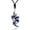Blue, variant on Neutral Dragon Silver Pewter Charm Necklace Pendant Jewelry With Cotton Cord