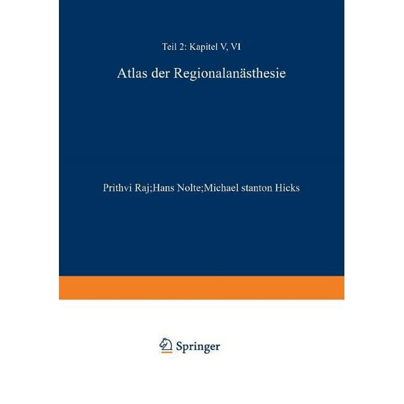 Atlas Der RegionalanÃ¤sthesie: Teillieferung 2: Folienbilder 29-42, (Paperback)