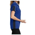 thumbnail image 3 of Yellow Rooster Womens PosiCharge Active Textured Colorblock Polo True Royal/ Grey XS, 3 of 6