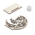 thumbnail image 1 of xiaxaixu Eid Crafts Night Light, Battery Operated 3D Wooden Moon Shaped LED Light Home Table Decor, 1 of 7