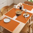 thumbnail image 5 of Placemat Set of 6 Bright Orange Placemats for Dining Table Solid Color Washable Table Mats for Kitchen and Party Decor Indoor & Outdoor Use, 5 of 8