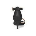 thumbnail image 3 of BLISSFUL STEP Chaussures pour femmes à talon kitten, sandales à bride de cheville, bout ouvert, noires, taille 10, 3 of 8