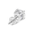 thumbnail image 4 of 14K Solid White Gold Stud Earrings | Round Cut Cubic Zirconia | Screw Back Posts | 2.0 CTW | With Gift Box | Everyday Elegance, 4 of 9