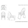 thumbnail image 2 of Furniture of America Acti Modern Aluminum Patio Dining Chair in Pink, 2 of 8