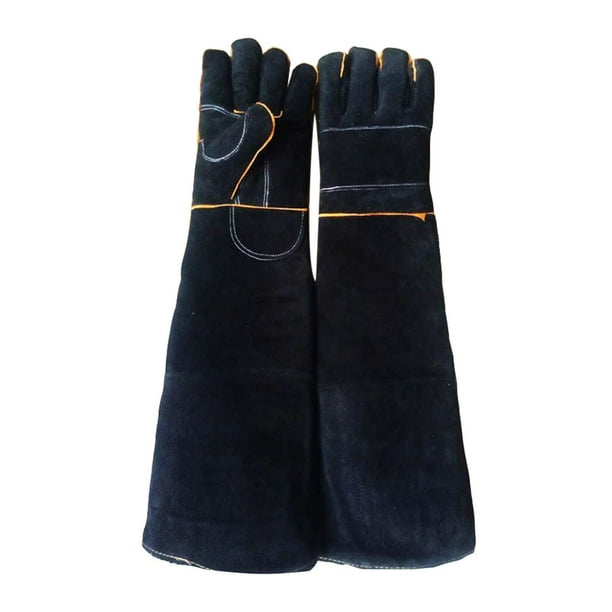 Guantes para manipulación de animales con acolchado de cuero reforzado para reptiles, ardillas y serpientes. M