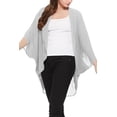 thumbnail image 4 of Women's Loose Fit 3/4 Sleeves Kimono Style Cover Up Solid Cardigan S-3XL Made in USA, 4 of 4