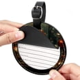 thumbnail image 2 of Christmas Retro Set of 2pcs PU Leather Round Suitcase Tags with Privacy Cover and Name ID Tag - Ideal for Travel Luggage, Handbags, Backpacks, School Bags, 2 of 6