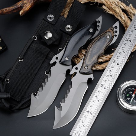 High hardness self-defense folding knife,outdoor survival multi-function portable small straight knife, tactical (Best Small Survival Knife)