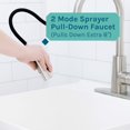 thumbnail image 5 of 19 Gallon Laundry Sink with High Arc Stainless Steel Pull-Down Kitchen Faucet 6503SS, 5 of 9