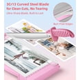 thumbnail image 2 of Cortador de papel con forma de guillotina Firbon 12 con regla oculta, color rosa, 2 of 8