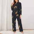 thumbnail image 2 of Naloa Christmas Deers Pajamas for Women Set, Womens Pajama Sets, Lounge Sets for Women, 2pjs for Women-Medium, 2 of 7