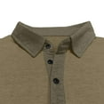 thumbnail image 6 of Men's Short Sleeve Shirt, Casual Lapel Polyester Top, Solid Color Button Pocket Shirt for Daily Wear, 6 of 7
