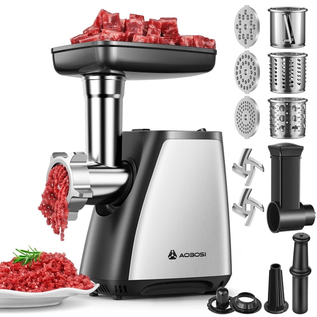 Picadora de carne AAOBOSI 2800W 4 en 1 de acero inoxidable