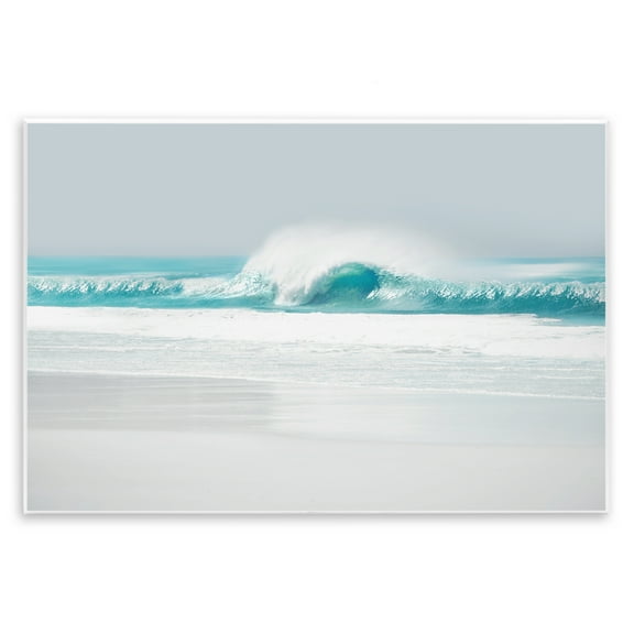 Stupell Industries Rolling Aqua Waves Landscape & Nature Photography Unframed Art Print Wall Art, 15 x 10