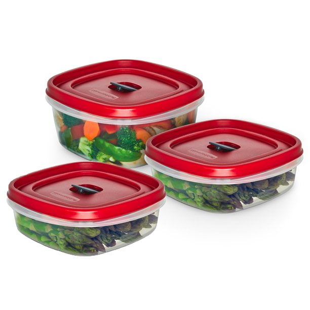 Rubbermaid Set Of 12 Easy Find Vented Lids Food Storage Containers