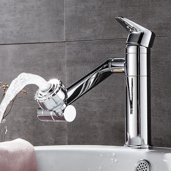 Veeogra Clearance Items,Bathroom Faucet Single Handle Single Hole Basin Mixer Tap Brass Faucet Hot And Cold Water With Rotate Faucet Bathroom Faucet Short Heavy Duty,Silver